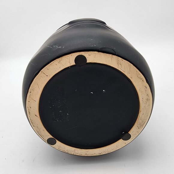 Mikasa Black Tiki Pottery Face Vase 8" - Picture 4 of 5